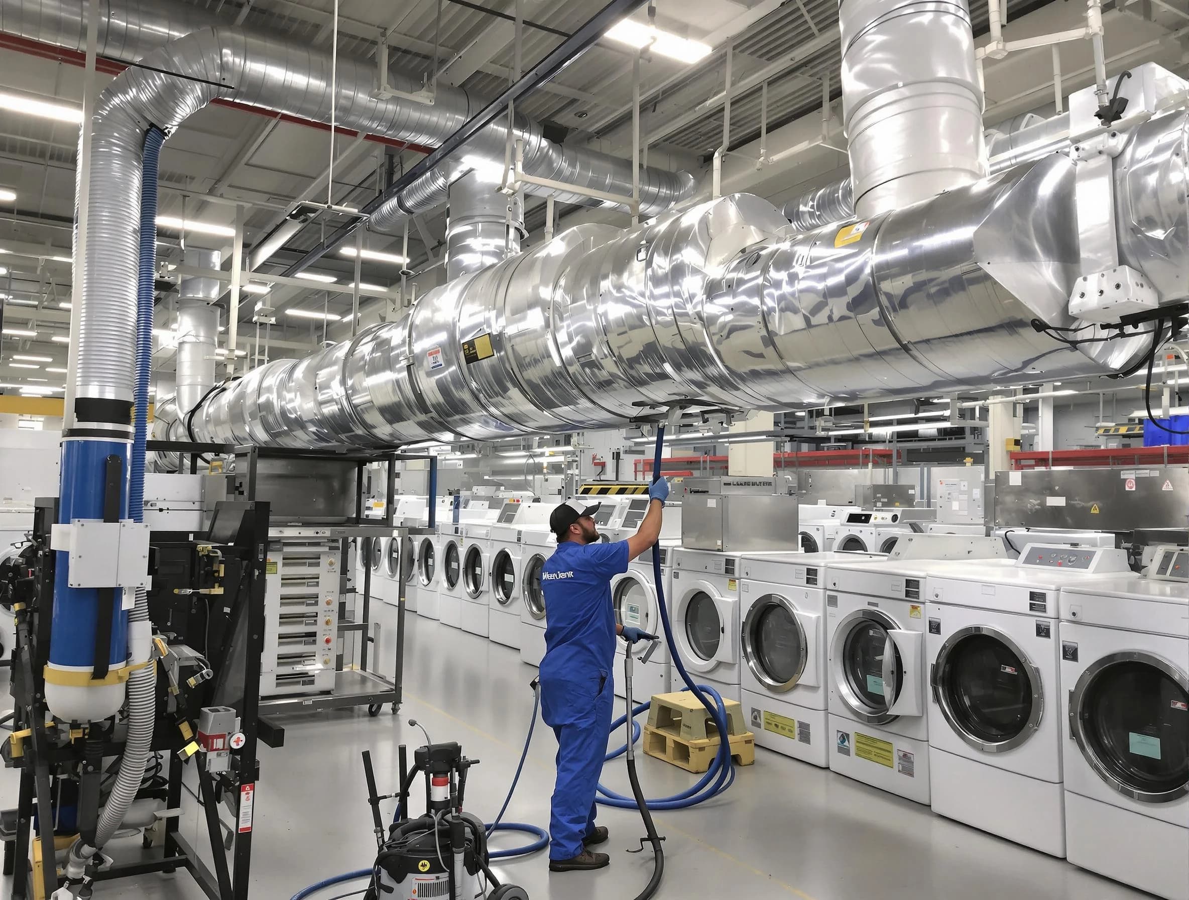 Adamsville Dryer Vent Cleaning team performing heavy-duty industrial dryer vent cleaning in Adamsville