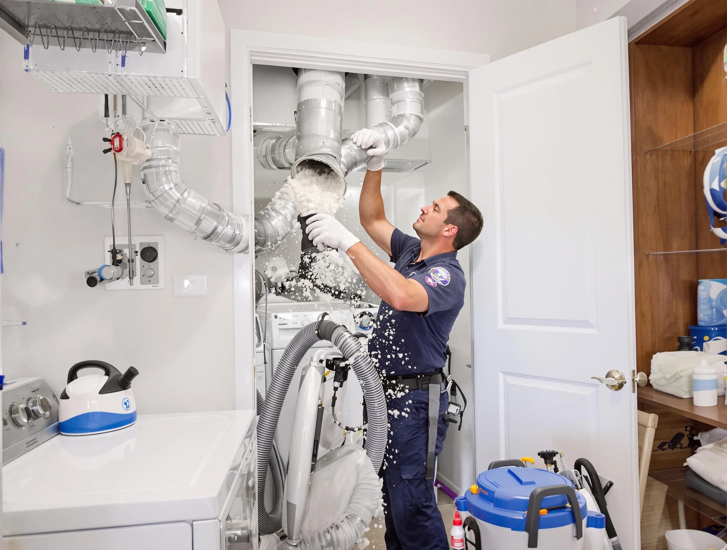 Adamsville Dryer Vent Cleaning technician delivering thorough residential dryer vent cleaning service in Adamsville
